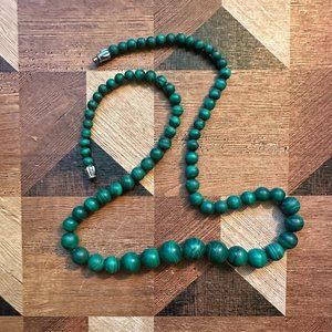 Vintage Malachite bead choker